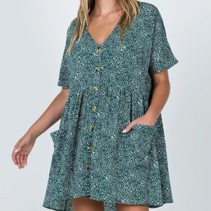 Princess Polly green mini dress